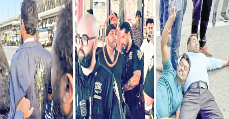 নিউ ইয়র্কে নিষিদ্ধ আওয়ামী লীগের ফ্যাসিস্ট চেহারা